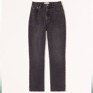 Black Abercrombie 90s Straight Leg Jeans